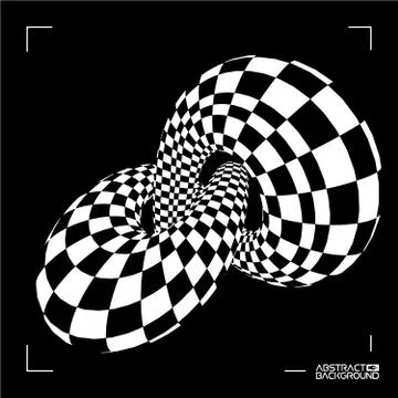 Optical illusion torus knot background. Vector illustration background Illustrazione stock