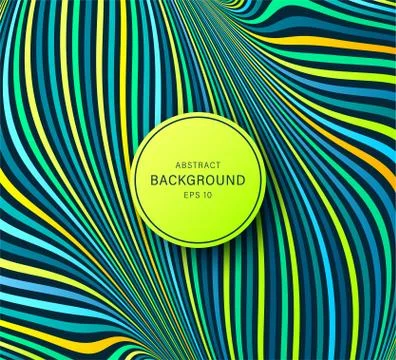 Optical illusion. Twisted striped pattern Stock Illustration