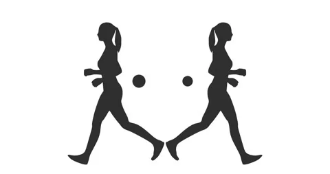 Optical illusion. Two beautiful running ... | Stock Video | Pond5