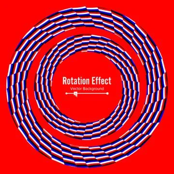Optical Illusion. Vector 3d Art. Rotation Dynamic Effect. Spin Cycle. Swirl Pool Illustrazione stock