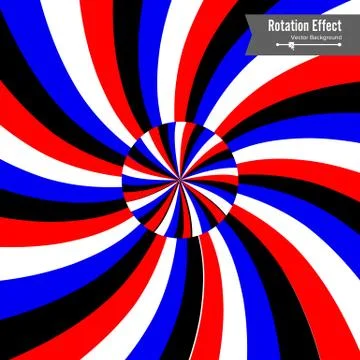 Optical Illusion. Vector 3d Art. Rotation Dynamic Effect. Spin Cycle. Swirl Pool Illustrazione stock