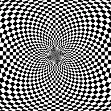 Optical illusion vector. Checker texture Stock-Illustration