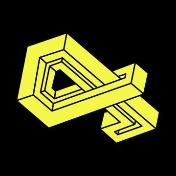 Optical illusion, vector. Optical art objects. Geometric figures. Impossible Stockillustratie