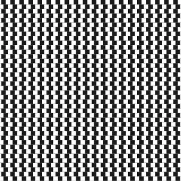 Optical illusion - vertical parallel lines made from small black and white Illustration