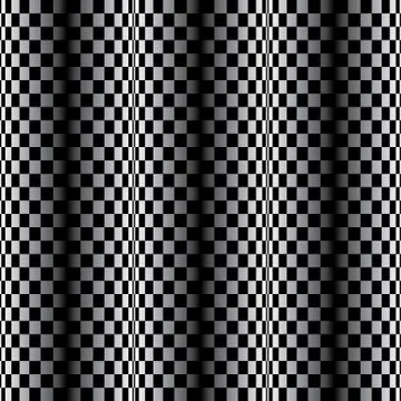 Optical illusion - vertical parallel lines made from small black and white Stock Illustration