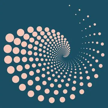 Optical illusion wallpaper. Halftone dotted background. Halftone effect vector Stock Illustration