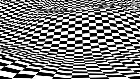 Optical illusion wave. Illustrazione stock