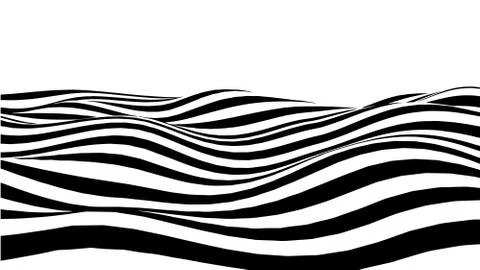 Optical illusion wave. Stock Illustration