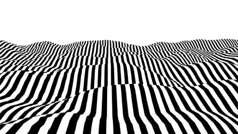 Optical illusion wave. Stock Illustration