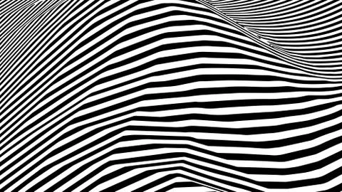 Optical illusion wave. Stock Illustration