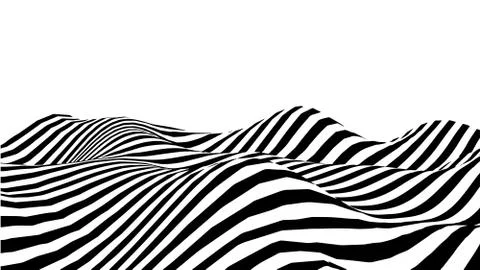 Optical illusion wave. イラスト素材