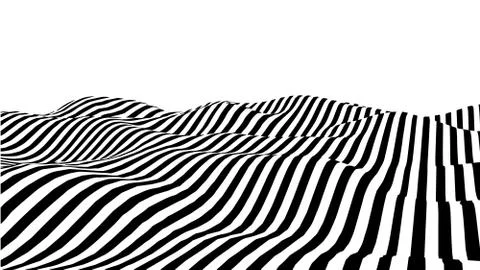 Optical illusion wave. Stock Illustration