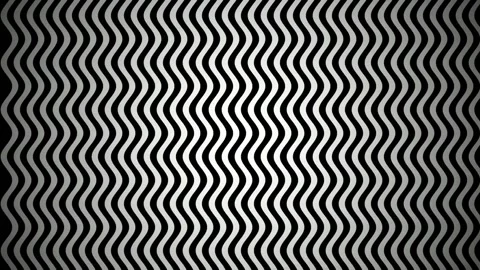 Optical Illusion Waves Black and White Vidéo 223663536