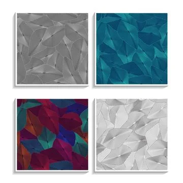 Optical illusion whirl tunnel patterns set Stock Illustration