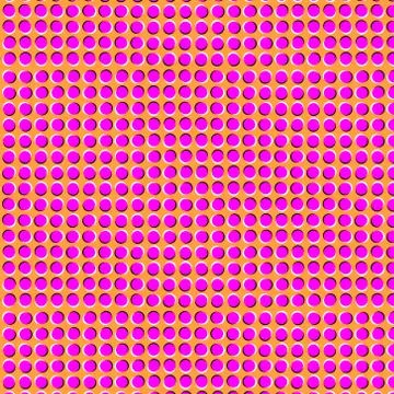 Optical illusions image moving. pattern with circles of pink color Stock Illustration
