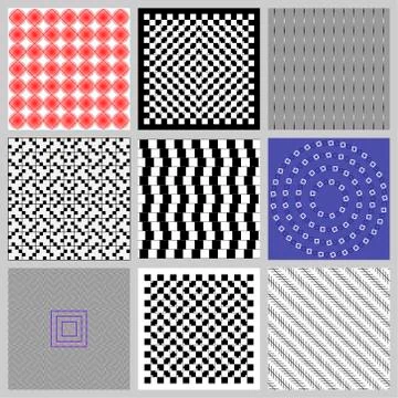 Optical illusions set Stock Illustration