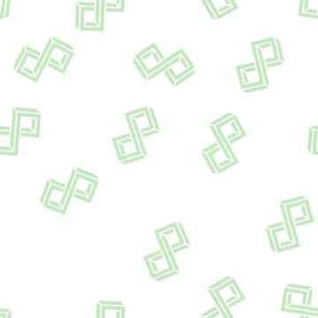 Optical impossible geometric shape glyph seamless pattern Stock Illustration