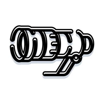 Optical lens creating camera shape illustration Stock Illustration