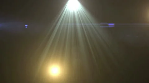 Optical Lens flare effect, 4K yellow on black background. Vídeo Stock 203384013