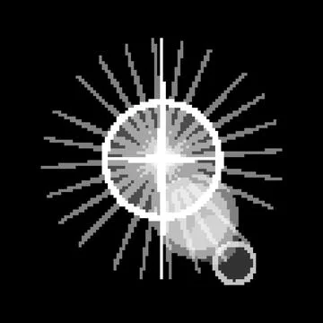 Optical lens flare effect creating dark background starburst Stock Illustration