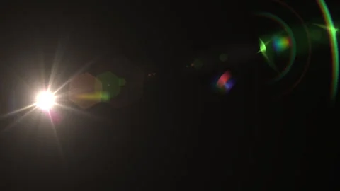 Optical Lens Flare Effect Light Burst Fading Glowing Video Animated Background Stock Footage 340187943