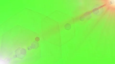 Optical lens flare effect with soft light rays on a solid green screen Видео 346199058