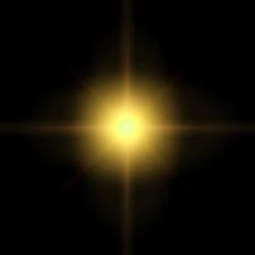 Optical lens flare texture on black background. Stock Illustration