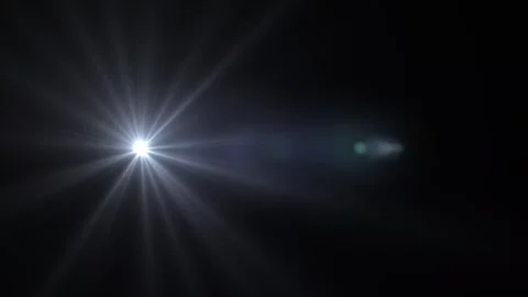  optical lens flares light moving from left to right. Optical lens flare effect. Stock Footage 296324414