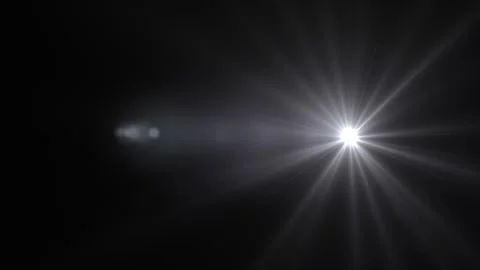  optical lens flares light moving from left to right. Optical lens flare effect. Stock Footage 296324432