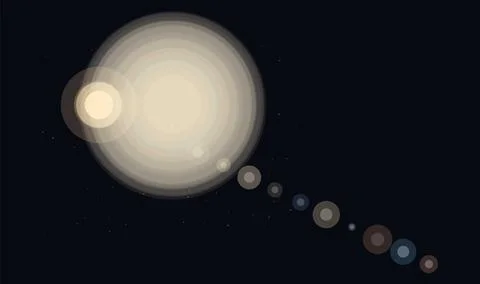 Optical Lens Ghosting with Diagonal Hexagonal Light Artifacts Stock Illustration