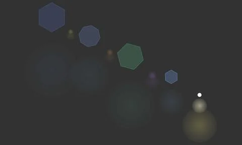 Optical Lens Ghosting Effect with Colorful Hexagonal Artifacts Stock Illustration