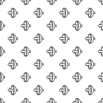 Optical lens refraction arrow direction physics seamless pattern Illustrazione stock