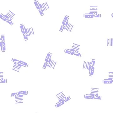 Optical level gadget glyph vector seamless pattern Stockillustratie