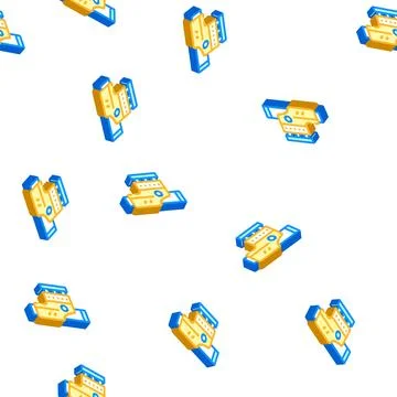 Optical level gadget isometric icon seamless pattern Stock Illustration