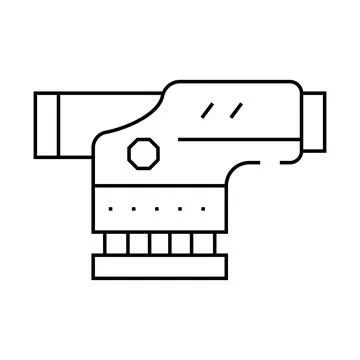 Optical level gadget line icon vector illustration Stock Illustration