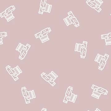 Optical level gadget line vector seamless pattern 스톡 일러스트