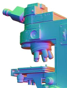 Optical light microscope; artwork Stock Illustration
