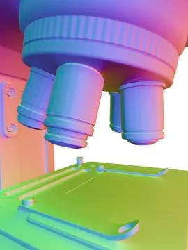 Optical light microscope; artwork Stock Illustration