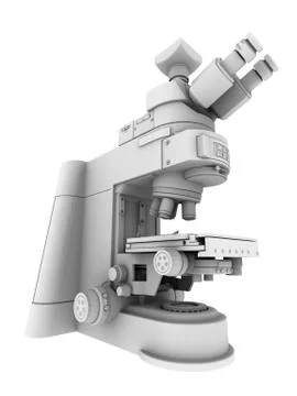 Optical light microscope with camera Stock Illustration