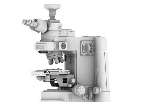 Optical light microscope with camera 스톡 일러스트