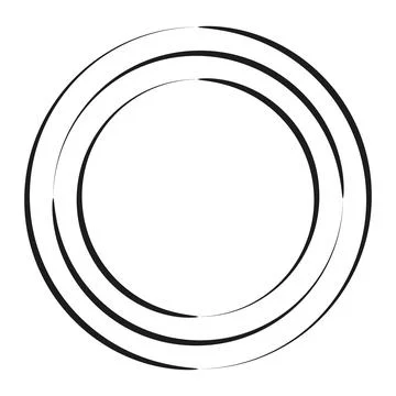 Optical logo design featuring abstract concentric circular lens pattern Stock Illustration