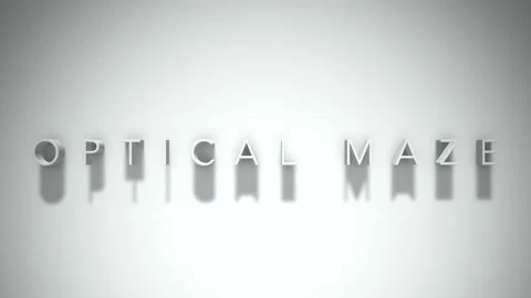 Optical maze 3D title animation white text on a white background Stock Footage 299748145