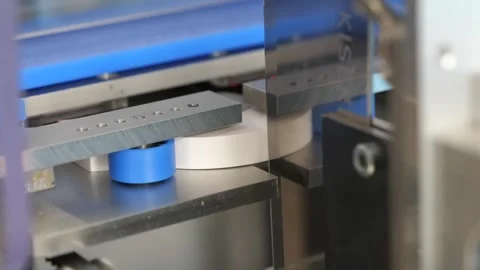 Optical Measuring Instrument in a Quality Control Laboratory Stock Footage 340900479
