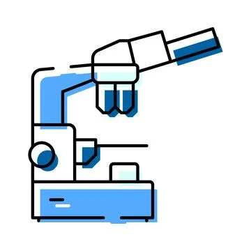 Optical microscope instrument for laboratory scientific research and discover Stock Illustration