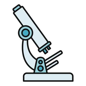 Optical microscope instrument for science education and research Stock Illustration