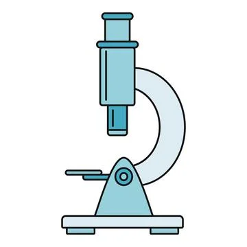 Optical microscope instrument for science education and research Stock Illustration