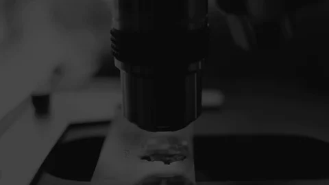 Optical microscope - science and laboratory equipment. Stock Footage 98657120