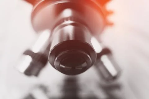 Optical microscope - science and laboratory equipment. Stock Photos