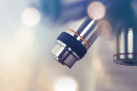 Optical microscope - science and laboratory equipment. Stock Photos