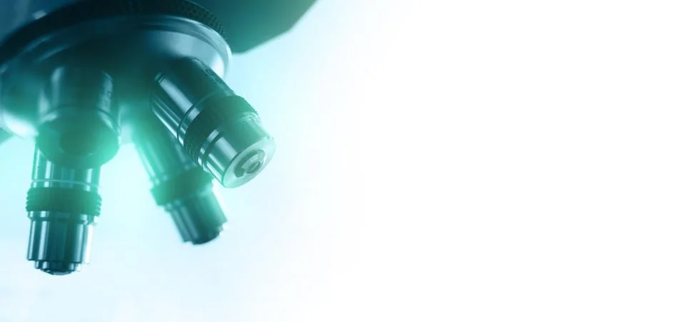 Optical microscope - science and laboratory equipment. Stock Photos